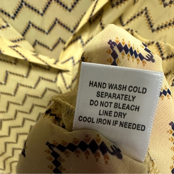 Pleione Sleeveless Semi Sheer Collared Pocket Geometric Print Blouse Womens S - Picture 8 of 10